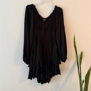 Princess Polly Black Ruffle Dress